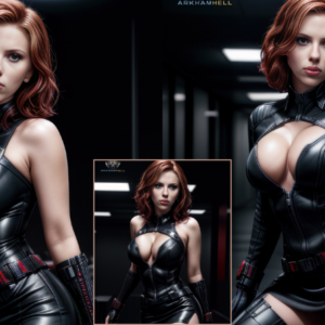 Scarlett Johansson on duty in a short skirt