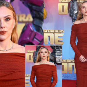 Scarlett Johansson puts on a sizzling display in a strapless red dress as she joins co-star Chris Hemsworth at the Transformers One London premiere Scarlett Johansson puts on a sizzling display in a strapless red dress as she joins co-star Chris Hemsworth at the Transformers One London premiere