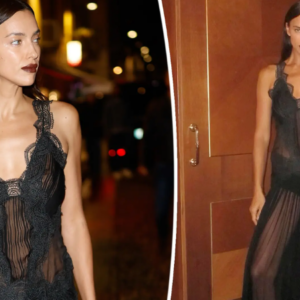 Irina Shayk parties in sultry sheer dress during Milan Fashion Week Irina Shayk parties in sultry sheer dress during Milan Fashion Week