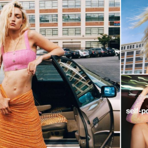 Gigi Hadid for Self-Portrait Spring Summer 2024 campaign.