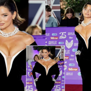 Maura Higgins puts on a VERY busty display in a glamorous plunging black gown as she graces the Pride Of Britain Awards red carpet Maura Higgins puts on a VERY busty display in a glamorous plunging black gown as she graces the Pride Of Britain Awards red carpet
