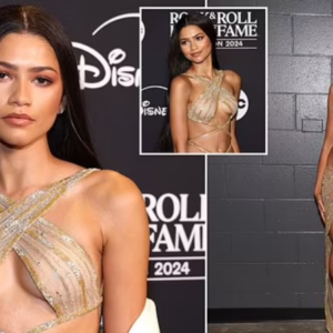 Zendaya leaves very little to the imagination as she channels Cher in a daring gold cut out gown at the Rock & Roll Hall of Fame induction ceremony Zendaya leaves very little to the imagination as she channels Cher in a daring gold cut out gown at the Rock & Roll Hall of Fame induction ceremony