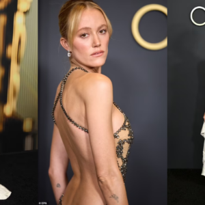 Maika Monroe is bra-free in a ɴuᴅᴇ backless gown after the success of her thriller Longlegs