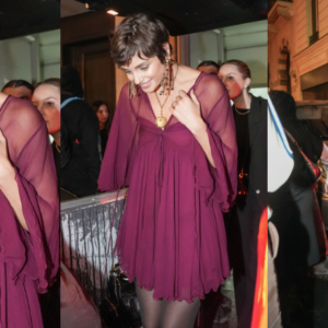 Taylor Hill exit from the Messika show in Paris