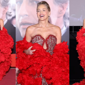 Sharon Stone looks incredible in a dramatic ruffled red cape as she joins glamorous Sarah Jessica Parker, 59, at the 42nd Torino Film Festival