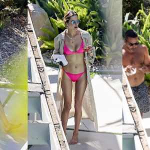 Alessandra Ambrosio looks stunning in a pink ʙικιɴι while enjoying a pool party with friends in Hollywood Hills