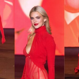 Kendall Jenner makes a triumphant Paris Fashion Week return with her new hair at the star-studded L’Oreal show after opening up about her career anxiety