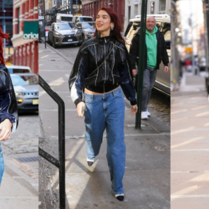 Dua Lipa Puts an Oversized Spin on the Biker Trend While Out in New York City