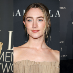 Saoirse Ronan stuns in strapless tan gown as she joins stars at Elle Women In Hollywood event after cover feature