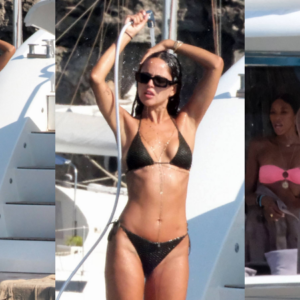 Eiza Gonzalez looks incredible in an olive green ʙικιɴι while enjoying a day on a yacht in Ibiza