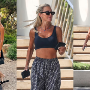 Roxy Jacenko shows off her deep tan and six-pack abs in a crop top as she returns to Sydney after revealing she is retiring from being a ‘housewife’ and going back to work