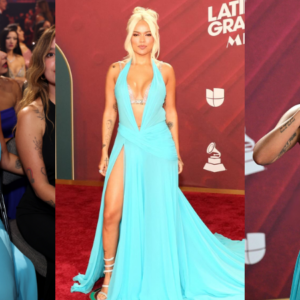 Karol G stun in busty gowns as they lead stars on 2024 Latin Grammys red carpet