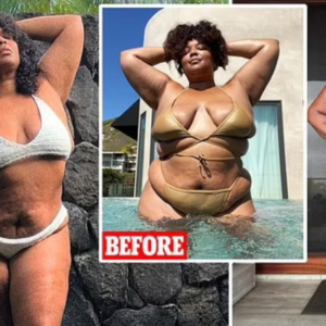 Lizzo proudly flaunted her incredible weight loss as she rocked a plethora of sizzling swimwear in a new Instagram post on Monday