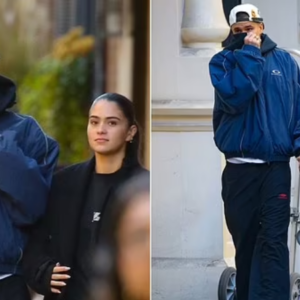 Romeo Beckham and DJ girlfriend Kim Turnbull are hand-in-hand as they pay a visit to New York branch of racy underwear brand Agent Provocateur