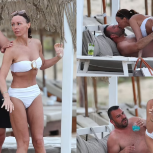 Chanelle Hayes sends pulses racing in a skimpy white ʙικιɴι as she packs on the PDA with her new husband Dan Bingham during their honeymoon in Greece